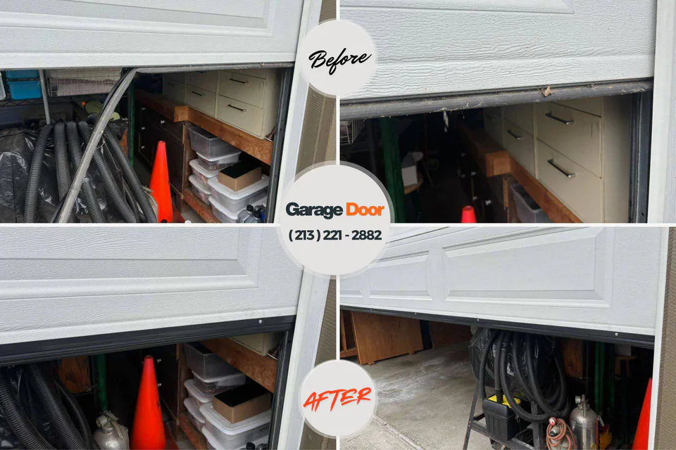 Before and after: garage door repair Daniels, WV